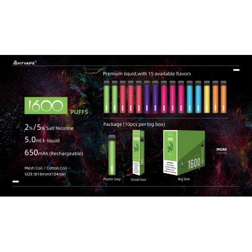 Disposable Vapor 1600puffs Puff XXL Vape Wholesale Vaporizer